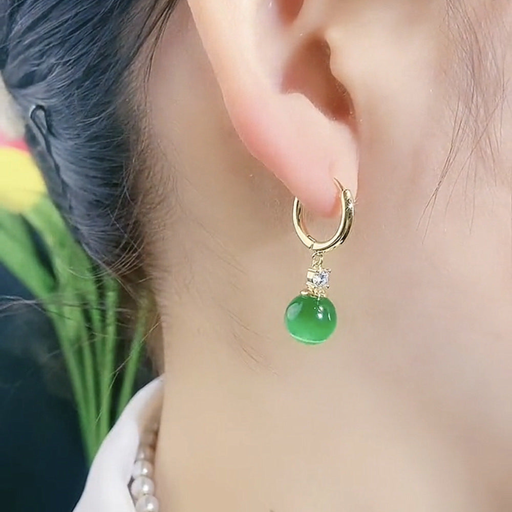 Wholesale Spherical Glass Cat's Eye Earrings